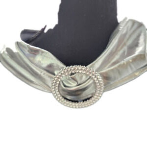 P154. Silver Lycra Band with Plastic Faux Bling - Lot of 10 pieces